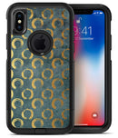 Navy Gold Foil v9 2 - iPhone X OtterBox Case & Skin Kits