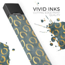 Navy Gold Foil v9 - Premium Decal Protective Skin-Wrap Sticker compatible with the Juul Labs vaping device