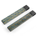 Navy Gold Foil v9 - Premium Decal Protective Skin-Wrap Sticker compatible with the Juul Labs vaping device