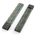 Navy Gold Foil v9 - Premium Decal Protective Skin-Wrap Sticker compatible with the Juul Labs vaping device
