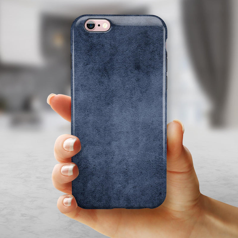 Navy Grunge Texture v1 iPhone 6/6s or 6/6s Plus 2-Piece Hybrid INK-Fuzed Case