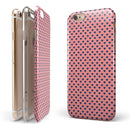 Navy Micro Hearts Over Coral Pattern iPhone 6/6s or 6/6s Plus 2-Piece Hybrid INK-Fuzed Case
