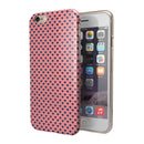 Navy Micro Hearts Over Coral Pattern iPhone 6/6s or 6/6s Plus 2-Piece Hybrid INK-Fuzed Case