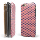 Navy Micro Hearts Over Coral Pattern iPhone 6/6s or 6/6s Plus 2-Piece Hybrid INK-Fuzed Case
