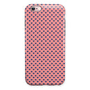 Navy Micro Hearts Over Coral Pattern iPhone 6/6s or 6/6s Plus 2-Piece Hybrid INK-Fuzed Case