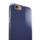 Navy SemiCircles Over Coral  iPhone 6/6s or 6/6s Plus 2-Piece Hybrid INK-Fuzed Case