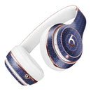 Navy SemiCircles Over Coral  2 Full-Body Skin Kit for the Beats by Dre Solo 3 Wireless Headphones