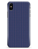 Navy SemiCircles Over Coral  - iPhone X Clipit Case