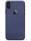 Navy SemiCircles Over Coral  - iPhone X Skin-Kit