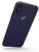 Navy SemiCircles Over Coral  - iPhone X Skin-Kit