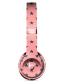 Navy Stars Over Coral Pattern Full-Body Skin Kit for the Beats by Dre Solo 3 Wireless Headphones