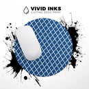 Navy & White Seamless Morocan Pattern// WaterProof Rubber Foam Backed Anti-Slip Mouse Pad for Home Work Office or Gaming Computer Desk