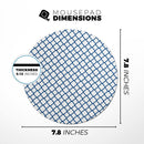 Navy & White Seamless Morocan Pattern V2// WaterProof Rubber Foam Backed Anti-Slip Mouse Pad for Home Work Office or Gaming Computer Desk