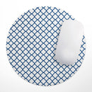 Navy & White Seamless Morocan Pattern V2// WaterProof Rubber Foam Backed Anti-Slip Mouse Pad for Home Work Office or Gaming Computer Desk