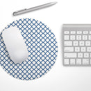 Navy & White Seamless Morocan Pattern V2// WaterProof Rubber Foam Backed Anti-Slip Mouse Pad for Home Work Office or Gaming Computer Desk