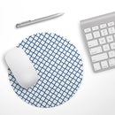 Navy & White Seamless Morocan Pattern V2// WaterProof Rubber Foam Backed Anti-Slip Mouse Pad for Home Work Office or Gaming Computer Desk