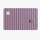 Navy and Coral Checkerboard Pattern - Premium Protective Decal Skin-Kit for the Apple Credit Card