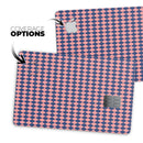 Navy and Coral Checkerboard Pattern - Premium Protective Decal Skin-Kit for the Apple Credit Card