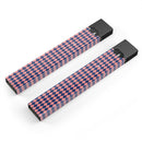 Navy and Coral Checkerboard Pattern - Premium Decal Protective Skin-Wrap Sticker compatible with the Juul Labs vaping device