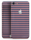 Navy and Coral Checkerboard Pattern - Skin-kit for the iPhone 8 or 8 Plus