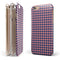 Navy and Coral Houndstooth Pattern iPhone 6/6s or 6/6s Plus 2-Piece Hybrid INK-Fuzed Case