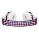 Navy and Coral Houndstooth Pattern 2 Full-Body Skin Kit for the Beats by Dre Solo 3 Wireless Headphones