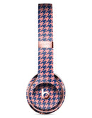 Navy and Coral Houndstooth Pattern Full-Body Skin Kit for the Beats by Dre Solo 3 Wireless Headphones