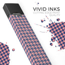 Navy and Coral Houndstooth Pattern - Premium Decal Protective Skin-Wrap Sticker compatible with the Juul Labs vaping device