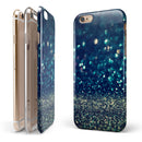 Navy and Gold Unfocused Sparkles of Light iPhone 6/6s or 6/6s Plus 2-Piece Hybrid INK-Fuzed Case