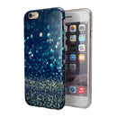 Navy and Gold Unfocused Sparkles of Light iPhone 6/6s or 6/6s Plus 2-Piece Hybrid INK-Fuzed Case