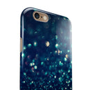 Navy and Gold Unfocused Sparkles of Light iPhone 6/6s or 6/6s Plus 2-Piece Hybrid INK-Fuzed Case