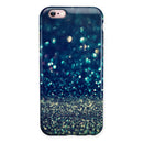 Navy and Gold Unfocused Sparkles of Light iPhone 6/6s or 6/6s Plus 2-Piece Hybrid INK-Fuzed Case