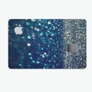 Navy and Gold Unfocused Sparkles of Light - Premium Protective Decal Skin-Kit for the Apple Credit Card