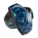 Navy and Gold Unfocused Sparkles of Light - Decal Skin Wrap Kit for the Disney Magic Band