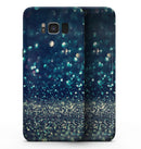 Navy and Gold Unfocused Sparkles of Light - Samsung Galaxy S8 Full-Body Skin Kit