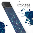 Navy and Gold Unfocused Sparkles of Light - Premium Decal Protective Skin-Wrap Sticker compatible with the Juul Labs vaping device