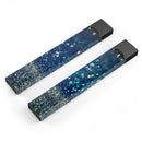Navy and Gold Unfocused Sparkles of Light - Premium Decal Protective Skin-Wrap Sticker compatible with the Juul Labs vaping device