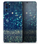 Navy and Gold Unfocused Sparkles of Light - Premium Vinyl Skin Decal for Samsung Galaxy S25 Ultra, S24, S23, S22 & All Galaxy S Models