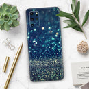 Navy and Gold Unfocused Sparkles of Light - Premium Vinyl Skin Decal for Samsung Galaxy S25 Ultra, S24, S23, S22 & All Galaxy S Models