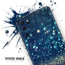 Navy and Gold Unfocused Sparkles of Light - Premium Vinyl Skin Decal for Samsung Galaxy S25 Ultra, S24, S23, S22 & All Galaxy S Models
