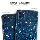 Navy and Gold Unfocused Sparkles of Light - Premium Vinyl Skin Decal for Samsung Galaxy S25 Ultra, S24, S23, S22 & All Galaxy S Models