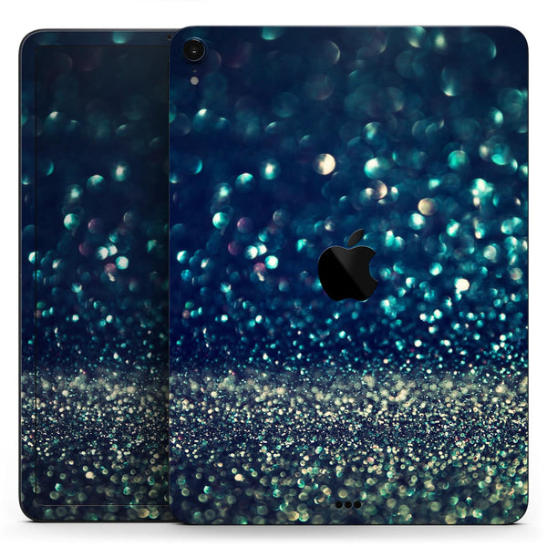 Navy and Gold Unfocused Sparkles of Light - Full Body Skin Decal for the Apple iPad Pro 12.9", 11", 10.5", 9.7", Air or Mini (All Models Available)