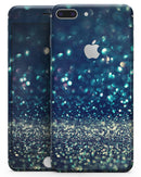 Navy and Gold Unfocused Sparkles of Light - Skin-kit for the iPhone 8 or 8 Plus