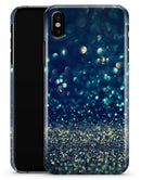 Navy and Gold Unfocused Sparkles of Light - iPhone X Clipit Case