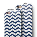 Navy and White Chevron Stripes iPhone 6/6s or 6/6s Plus 2-Piece Hybrid INK-Fuzed Case