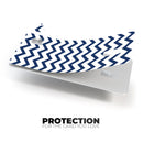 Navy and White Chevron Stripes - Premium Protective Decal Skin-Kit for the Apple Credit Card