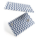 Navy and White Chevron Stripes - Premium Protective Decal Skin-Kit for the Apple Credit Card