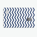 Navy and White Chevron Stripes - Premium Protective Decal Skin-Kit for the Apple Credit Card