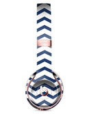 Navy and White Chevron Stripes Full-Body Skin Kit for the Beats by Dre Solo 3 Wireless Headphones