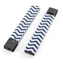 Navy and White Chevron Stripes - Premium Decal Protective Skin-Wrap Sticker compatible with the Juul Labs vaping device
